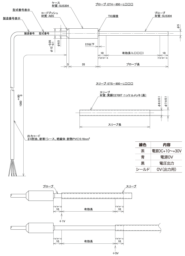 直线位移传感器ET-850外形图