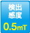 検出感度：0.5mT