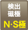 検出磁極：N・S極